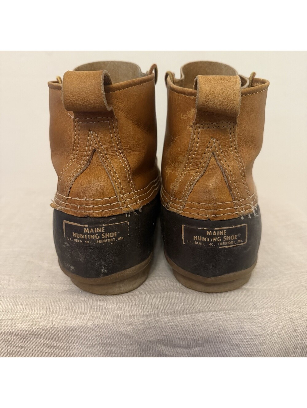 Vintage L.L. Bean Boot 90s Maine Hunting Rubber Leather Made in USA Boots 10 Men - Picture 7 of 13